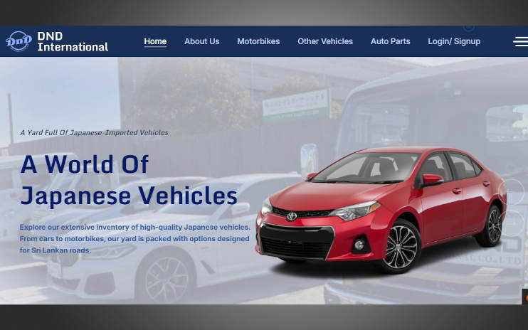 Website for DND International Co. Ltd